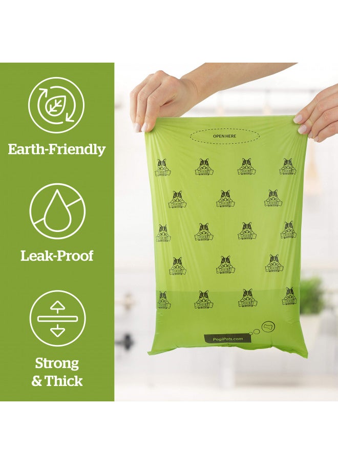 POGI'S PET SUPPLIES - Pogi's Dog Poop Bag Dispenser with Metal Carabiner Clip - Includes 1 Dog Poop Bag Holder for Leashes & 15 Scented Poop Bags for Dogs - Image 1
