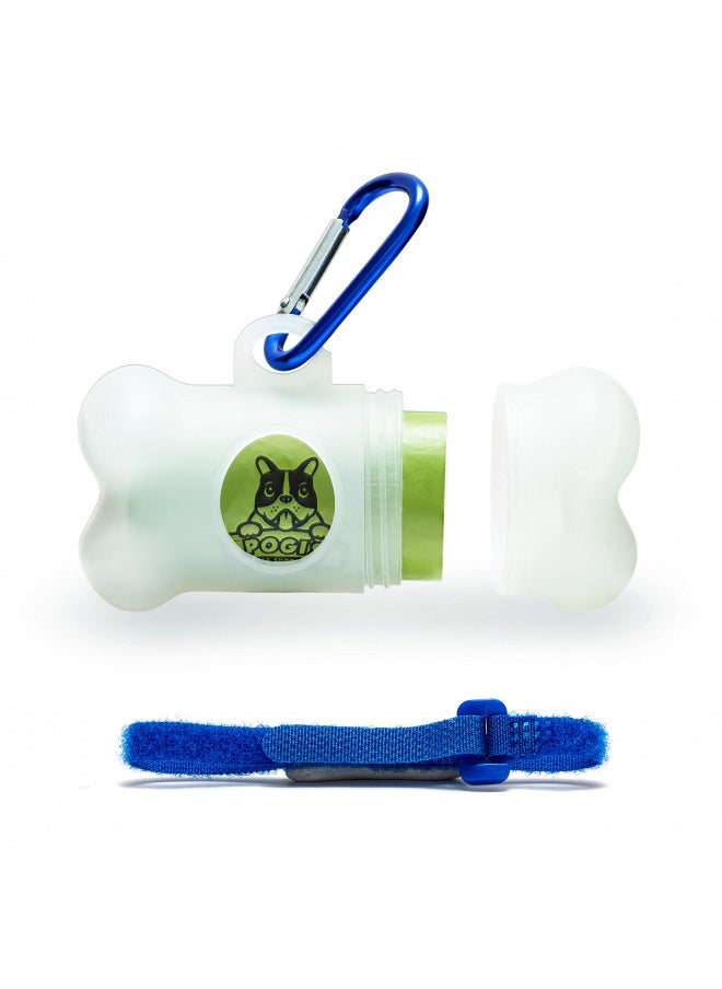 POGI'S PET SUPPLIES - Pogi's Dog Poop Bag Dispenser with Metal Carabiner Clip - Includes 1 Dog Poop Bag Holder for Leashes & 15 Scented Poop Bags for Dogs - Image 1