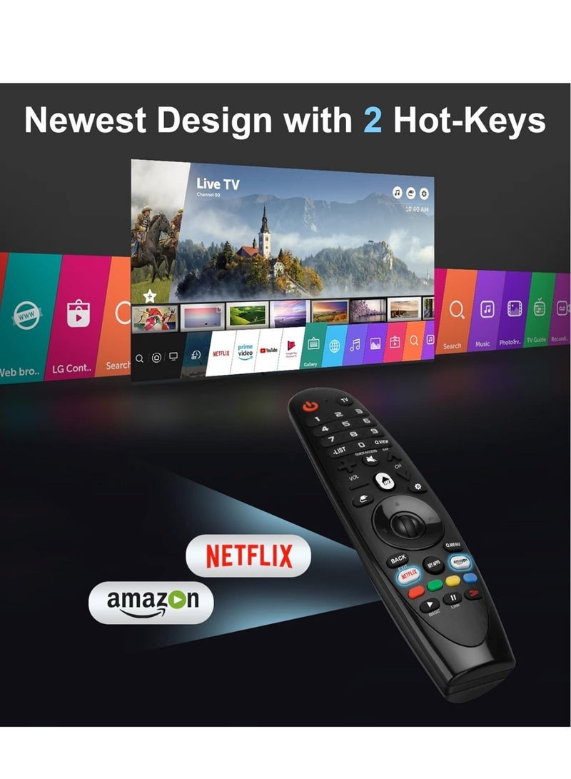 PopZa Universal Remote Control for LG Smart TV Magic Remote Replacement, with Buttons for Netflix Prime Video【NO Voice and Pointer Function】 - Image 5