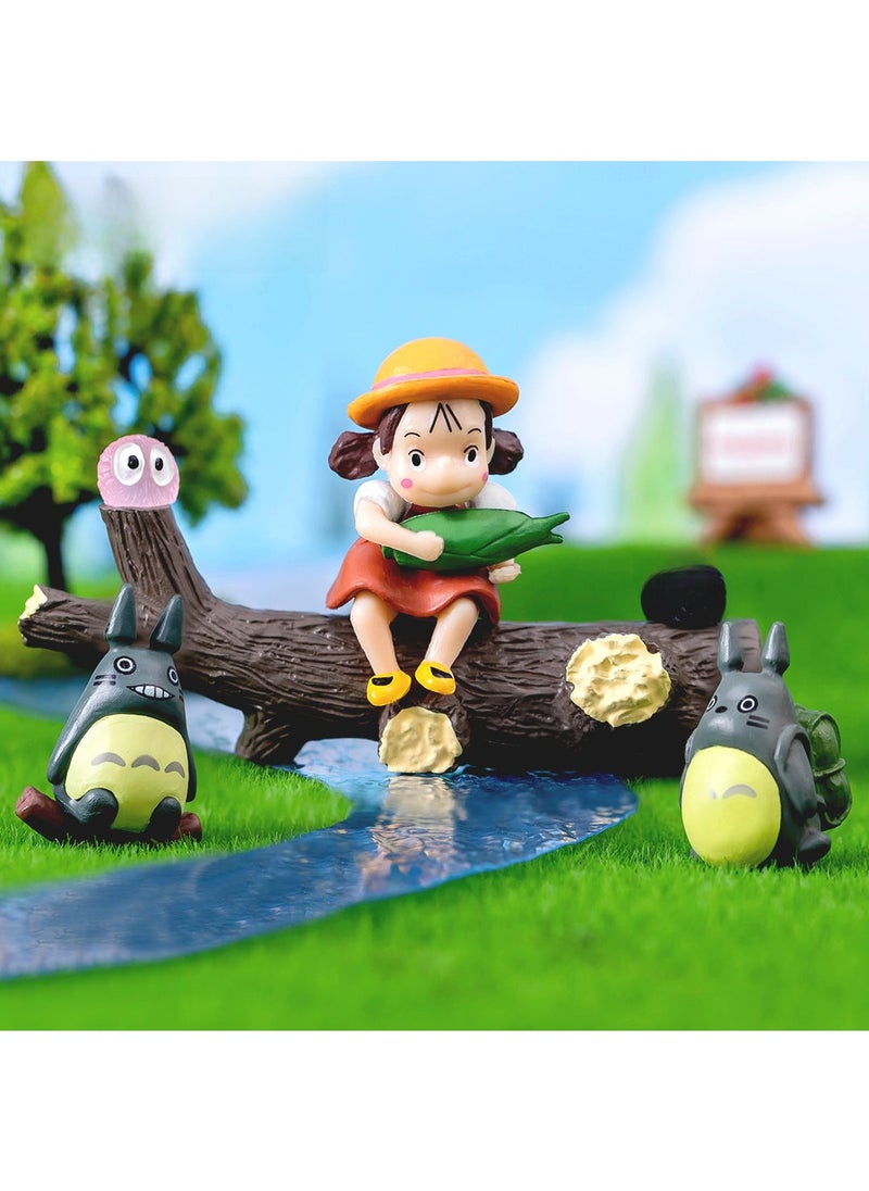 Cute Moss Landscape Bonsai Decor Miniature Figurines Stump girl