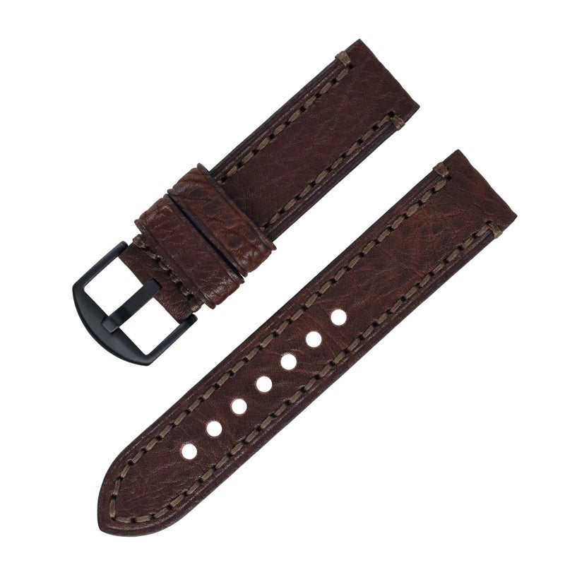 Bluejw Top Grain Leather Watch Band Replacement - Rugged Oil-Tanned Sports Strap for Men - Image 1