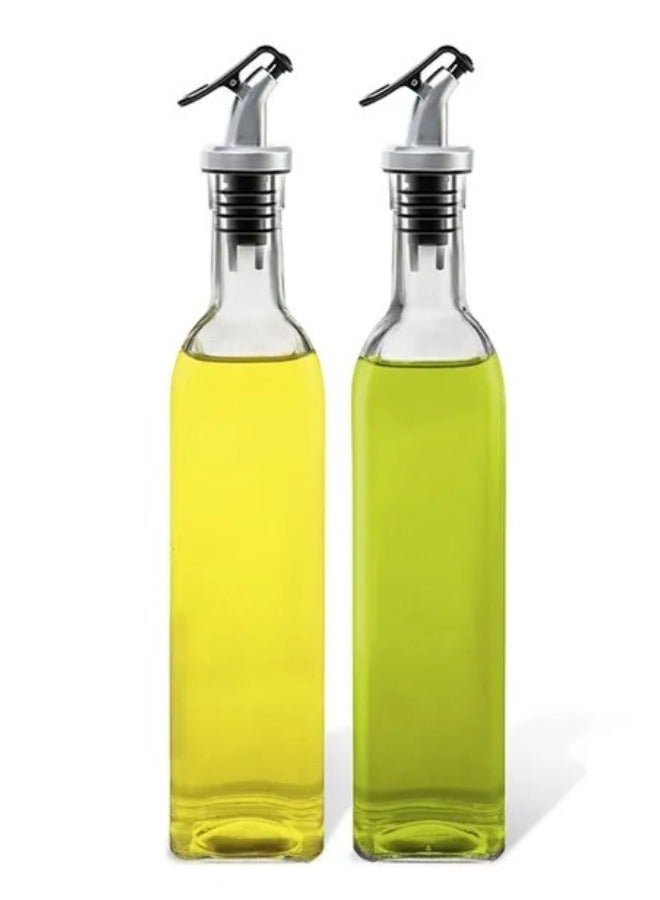 طقم زجاجات للزيت والخل من قطعتين متعدد الألوان 2x500ملليلتر - Image 1