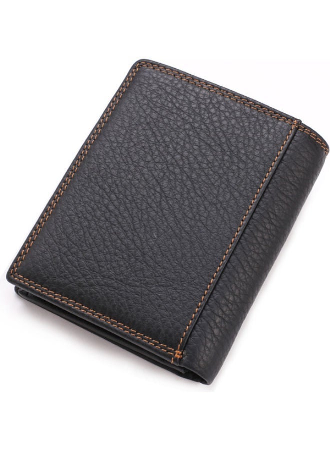 NIBEMINENT Large Capacity Leather Wallet Black  - Image 2