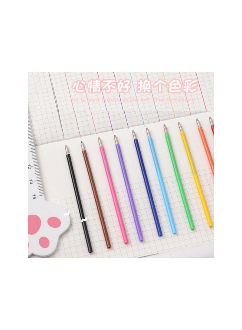 1pcs School Office Supply Stationery 10 in 1 Shuttle Pen Multicolored Pens Colorful Refill (Cat Paw) - Image 5