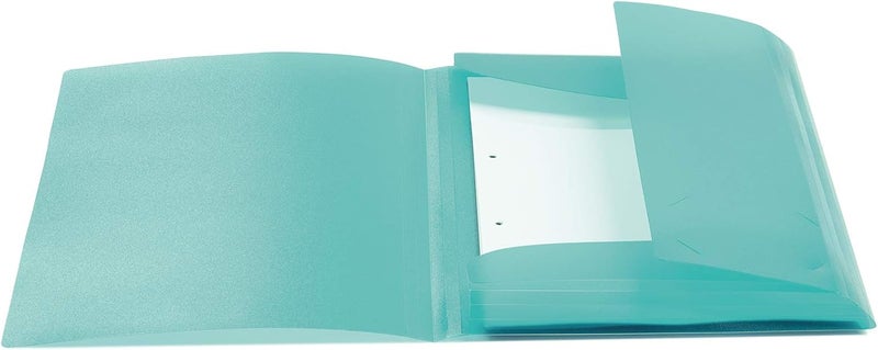 Herma Portfolio Folder A4 Turquoise Translucent, Plastic Corner Folder with Elastic Band and Inner Flaps for Children, Boys and Girls - Image 3