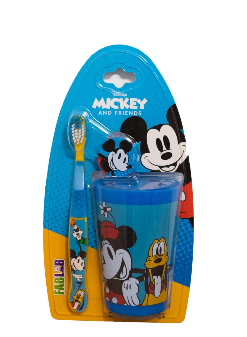 فاب لاب فرشاة أسنان FABLAB ميكي مع كوب - Image 1