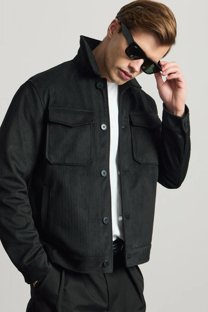 دانجر Danger Simple Unlined Zip Front Jacket