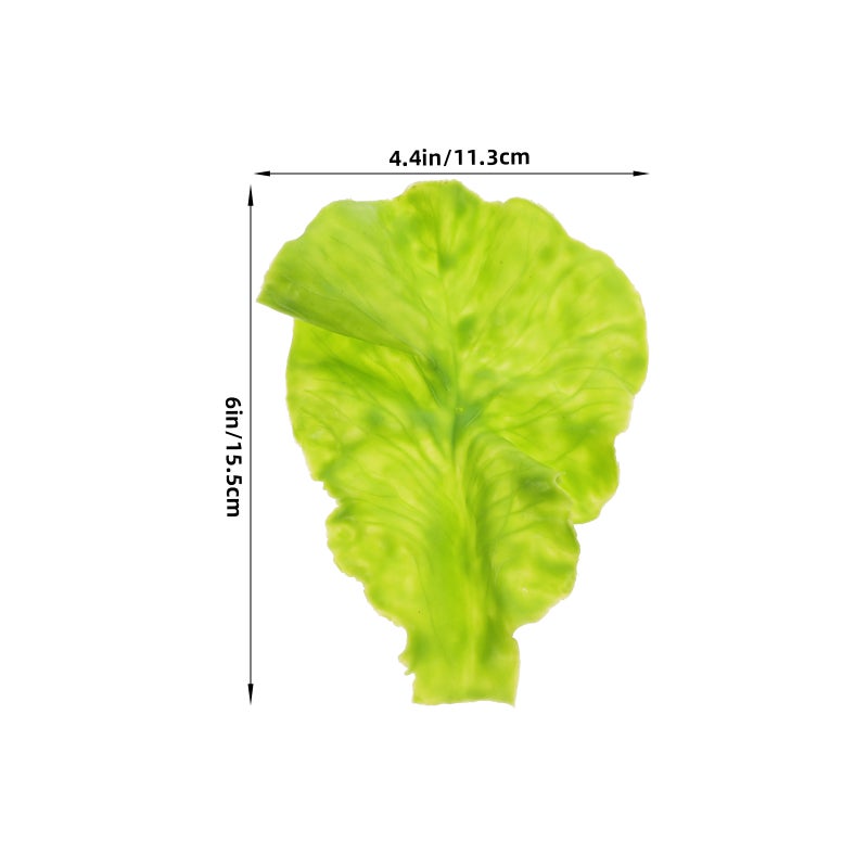 3Pcs Simulation Green Leaves Fake Vegetable Model Artificial Foods Fake Leaves Artificial Vegetables for House Kitchen - Image 3