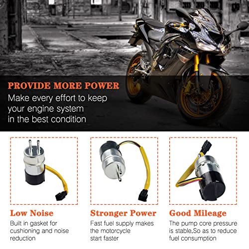 AdvanEX Electric Fuel Pump 12V Inline 4 Wires Compatible with Kawasaki Vulcan Voyager XII ZG1200B VN1500 49040-1063 - Image 3