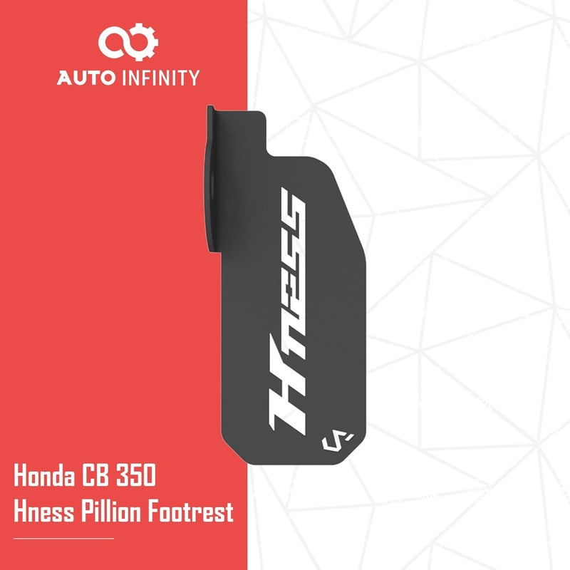 Auto Infinity Pillion Footrest Compatible With Honda CB350-Hness (RH) (Black, Pack of 1) - Image 2