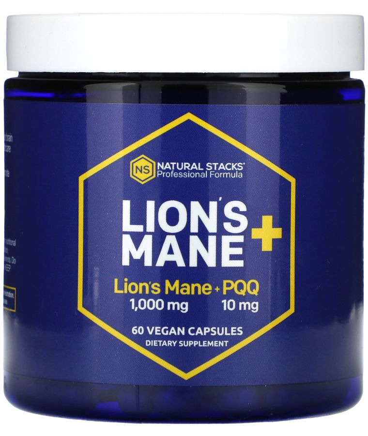 Natural Stacks Lions Mane+ PQQ 60 Vegan Capsules