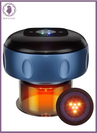 12 Level Electric Heat Cupping Device Wireless Intelligent Vacuum Scraping for Cellulite Reduction with Infrared Heat Rechargeable New Cupping Device Cellulite Massager Gua Sha Massage Tool Blue - pzsku/ZB9F5FE4F115BB9860553Z/45/_/1721039409/cd788caf-529c-4177-84c3-4e10c1167485