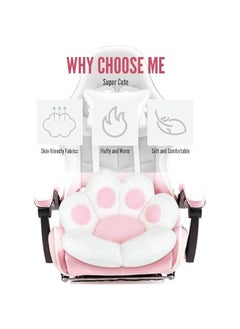 HOOKOR Cat Paw Cushion Comfy Kawaii Chair Plush Cushions Shape Lazy Pillow for Gamer Chair, Cozy Floor Seat Kawaii for Girl Worker Gift, Dining Room Bedroom Decorate, 28x 24 (White)  - Image 4