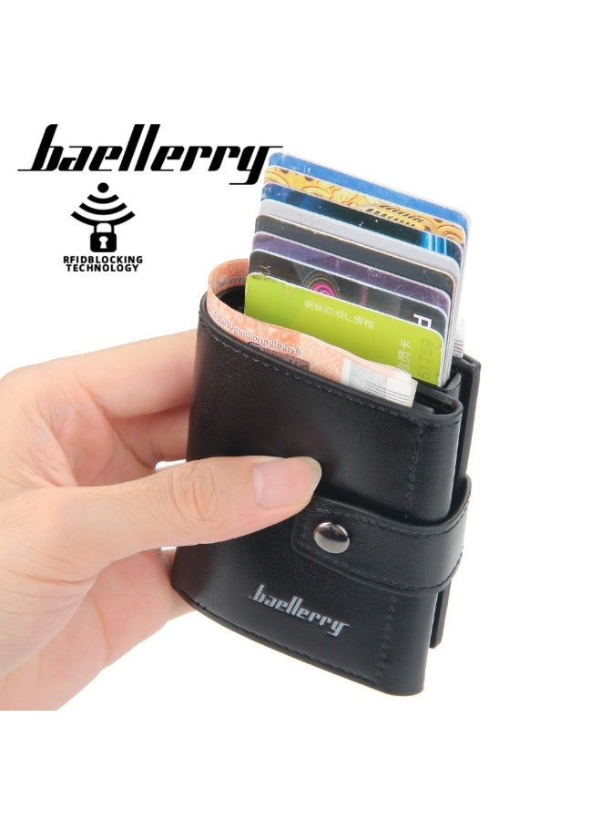 baellerry Men's Card Bag Anti-degaussing Aluminum Box Advanced Sense Multi-function Card Clip Multi-card Card Sleeve - Image 4