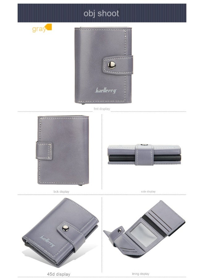 baellerry Men's Card Bag Anti-degaussing Aluminum Box Advanced Sense Multi-function Card Clip Multi-card Card Sleeve - Image 3