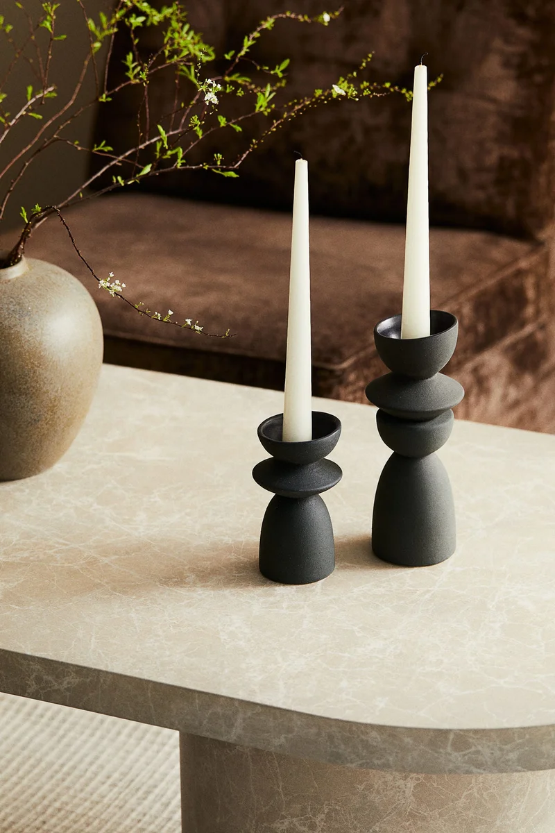 H&M Stoneware candle holder