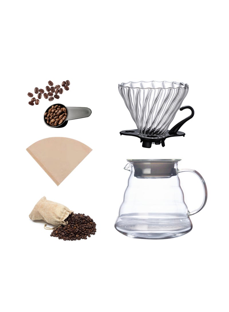 Old_Feller V60 Set 6 Piece Coffee Drip Set Pour Over Coffee Maker Set  - Image 2