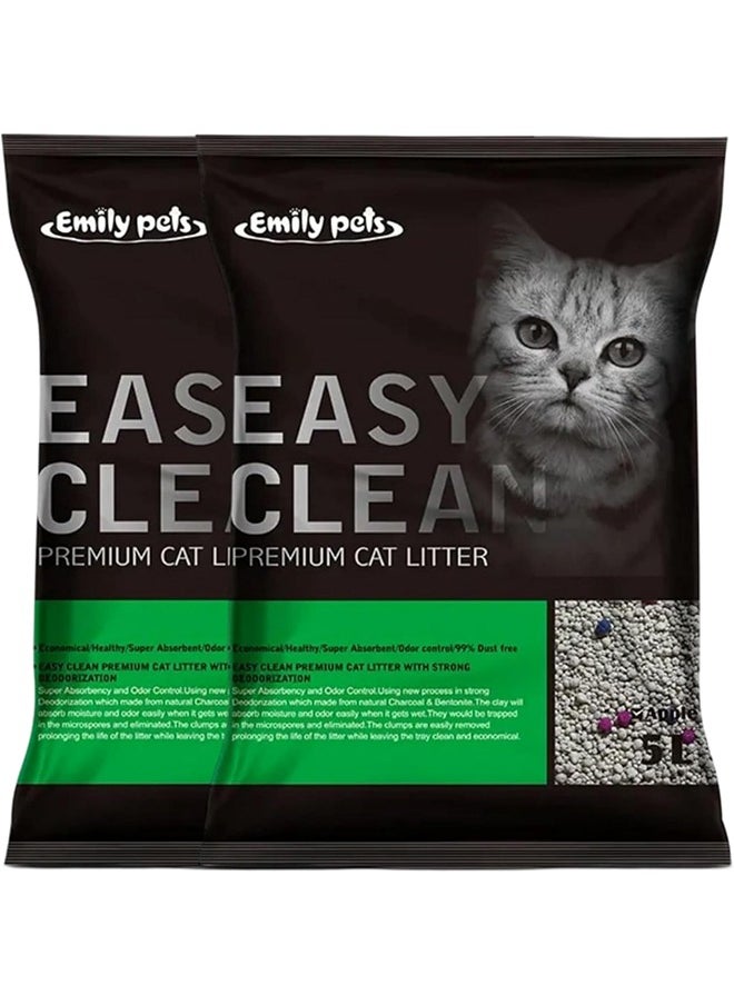 Generic - Cat Litter Multiple Cat Clumping Ball-Shaped Fresh Scented Bentonite Formula 10L (2pcs Apple) - Image 1