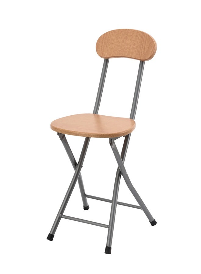 لوازم كرسي قابل للطي مع مسند ظهر - خشبي - كرسي خشبي قابل للطي بتصميم موفّر للمساحة وسهل الحمل، مناسب للدراسة، والصلاة، وتناول الطعام، واستقبال الضيوف، والاستخدام في المنزل أو المكتب أو المدرسة أو الشقق الصغيرة - Image 1