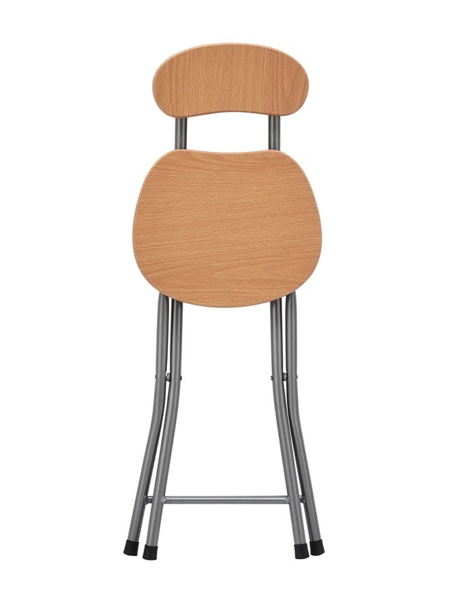 لوازم كرسي قابل للطي مع مسند ظهر - خشبي - كرسي خشبي قابل للطي بتصميم موفّر للمساحة وسهل الحمل، مناسب للدراسة، والصلاة، وتناول الطعام، واستقبال الضيوف، والاستخدام في المنزل أو المكتب أو المدرسة أو الشقق الصغيرة - Image 5