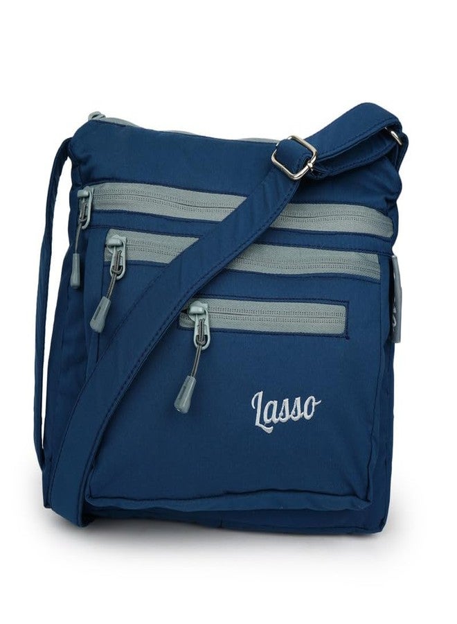 Lasso® Stylish Multi-Pocket Crossbody Waterproof Sling Bag For Women with Adjustable Strap | Stylish Latest Ladies one side bag and purse for women & girls | 5 L Capacity & 5 Multiple Pockets with Zip - Image 1