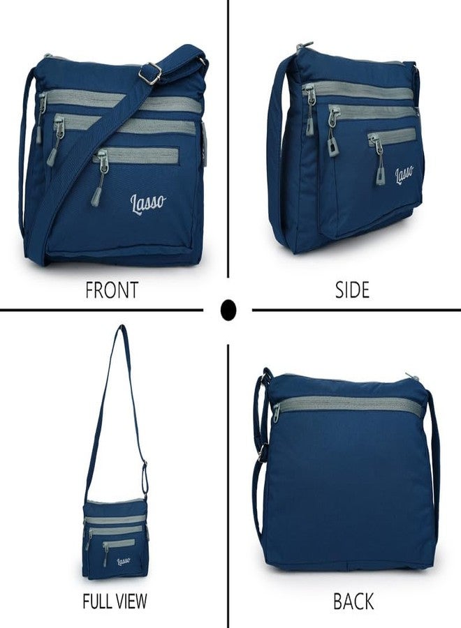 Lasso® Stylish Multi-Pocket Crossbody Waterproof Sling Bag For Women with Adjustable Strap | Stylish Latest Ladies one side bag and purse for women & girls | 5 L Capacity & 5 Multiple Pockets with Zip - Image 4