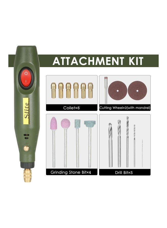 NIBEMINENT Portable Power Rotary Tool Kit Mini Electric Grinder Multicolour - Image 2