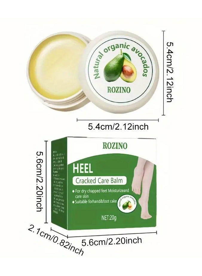 ROZINO Heel Care Balm, Hypoallergenic Moisturizing Cream with Glycerin & Vitamin C, Soothes Dry Cracked Heels & Hands, All Skin Types, Portable Mini Round Box - Image 4