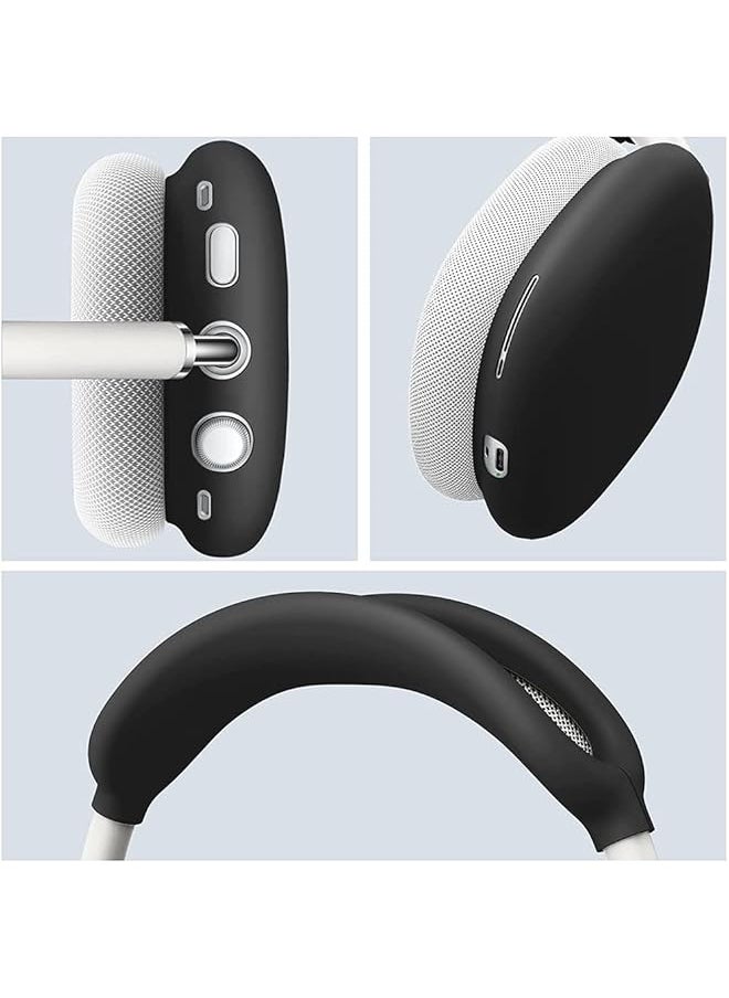 erorex - Silicone Case For Airpods Max Anti Scratch Ear Cups & Headband Cover Protective Accessories Skin In Black - Image 1