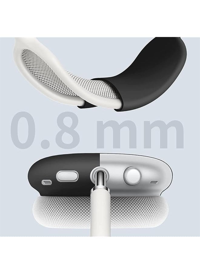 erorex - Silicone Case For Airpods Max Anti Scratch Ear Cups & Headband Cover Protective Accessories Skin In Black - Image 1