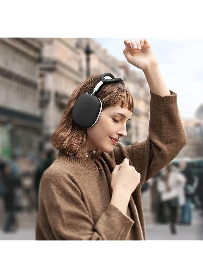 erorex - Silicone Case For Airpods Max Anti Scratch Ear Cups & Headband Cover Protective Accessories Skin In Black - Image 1