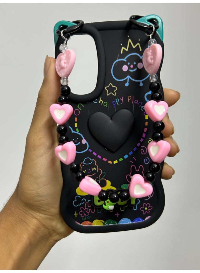 A new cartoon-designed back cover in the shape of a heart with the word "BABY" on it, compatible with the Samsung A15 phone. - Image 2