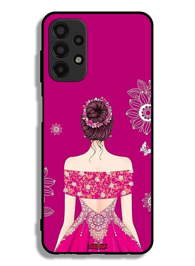 Tolwak Samsung Galaxy A13 4G Protective Case Cover Girl And Flowers Art - Image 1