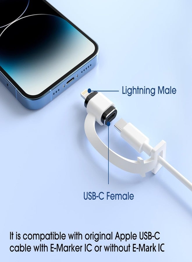 TechMatte - USB C Type C to Lightning Adapter 12W Charging Compatible with iPhone 14 and Previous Models iPad iPod AirPods, Not for Earphone/OTG Android Support Anti-Lost (Black, Pack of - Image 5