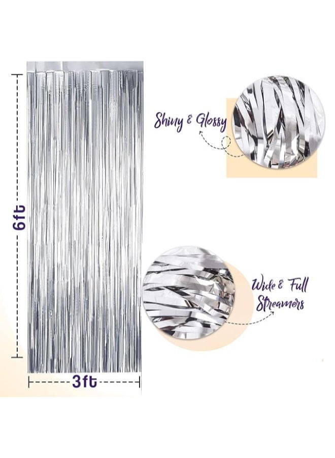 Foil Fringe Tinsel Curtains - Pack of 6 Pcs - Image 4