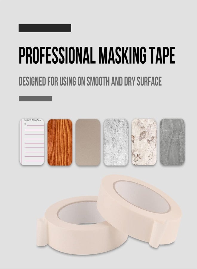 Lichamp شريط لاصق Lichamp مقاس 1 بوصة، عبوة من 4 أشرطة لاصقة متعددة الأغراض باللون البيج والأبيض، مقاس 1 بوصة × 55 ياردة × 4 لفات (إجمالي 220 ياردة) - Image 2