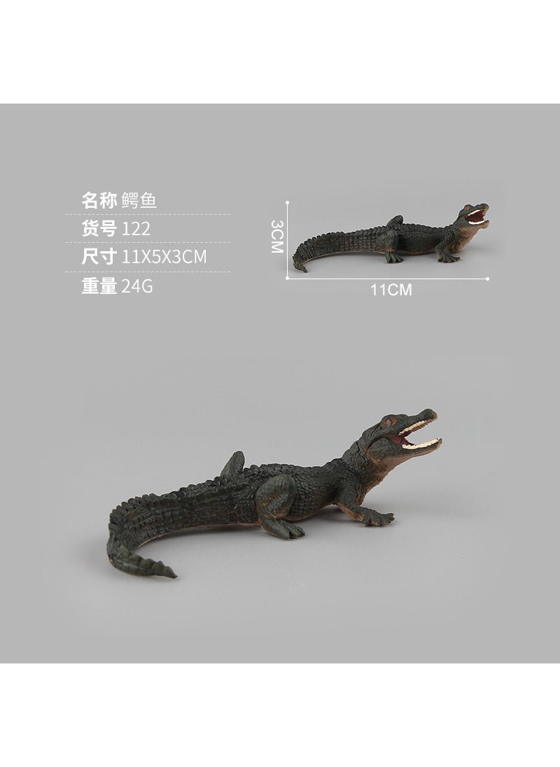 Realistic Animal Model Toys Large Natural Wild Pig Duck Goose Red Furred Monkey Bionic Toys For Children Education And Fun PL127-122 Crocodile -24g 