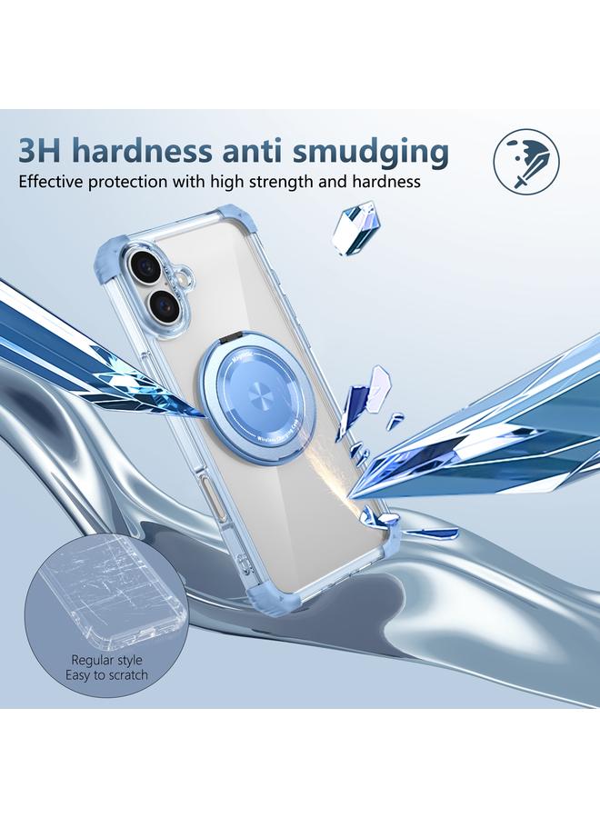 S-TOP Case For iPhone 16 Plus Gold Shield CD Pattern MagSafe Magnetic Phone Case with Rotating Stand - Image 5