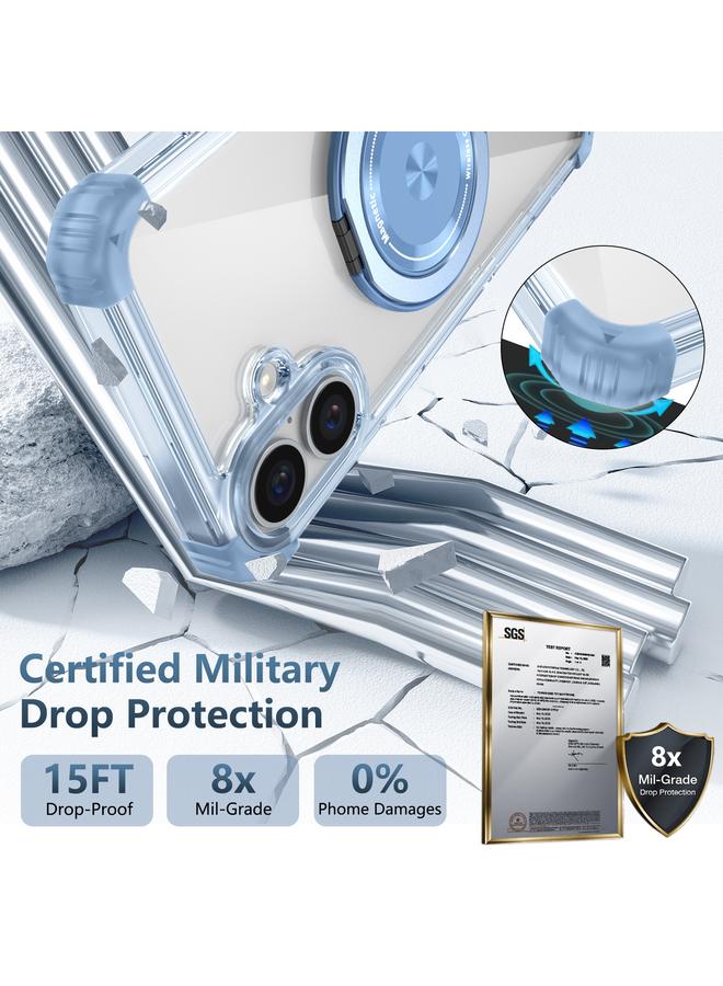 S-TOP Case For iPhone 16 Plus Gold Shield CD Pattern MagSafe Magnetic Phone Case with Rotating Stand - Image 2