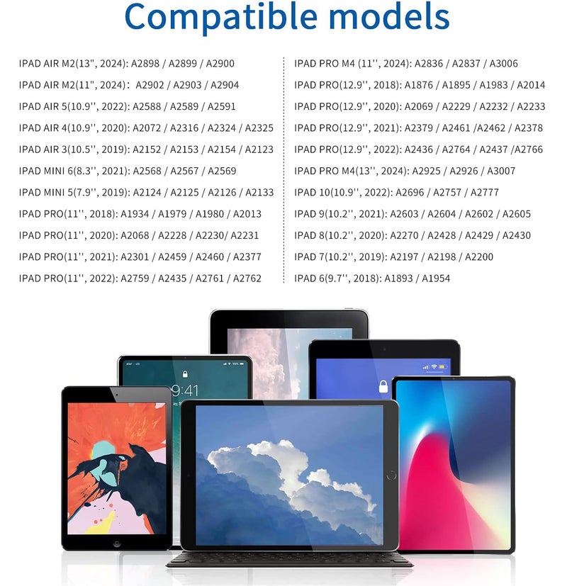 ANYQOO قلم ANYQOO لجهاز آبل آيباد A16/الجيل العاشر، قلم ستايلس لجهاز آيباد A16/الجيل 11-6، آير 11"/13" M3/M2/5-3، برو 13"/11"/M4/12.9"، ميني A17 برو/6/الجيل الخامس - Image 2
