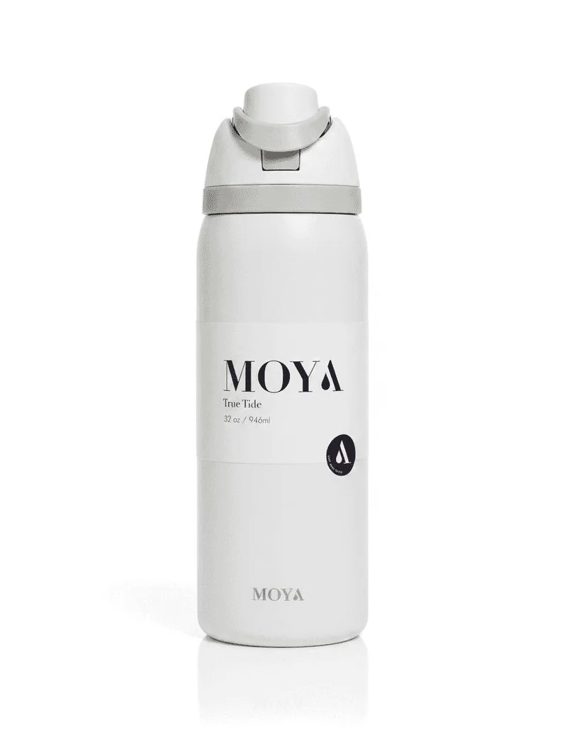 Moya 946 ml Moya "True Tide"  32oz Insulated Sustainable Water Bottle White  | Best Price UAE