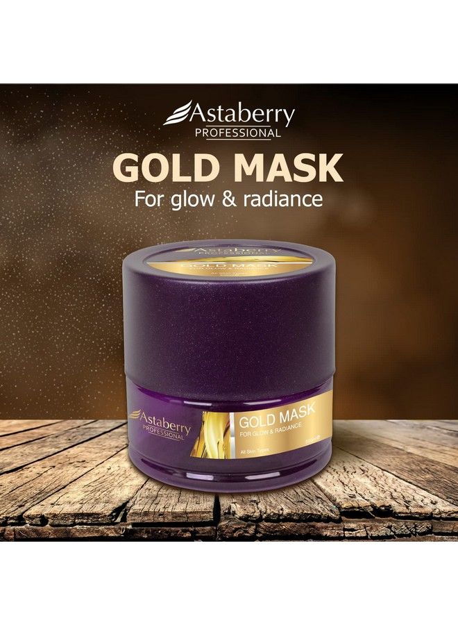 Astaberry Professional Gold Mask For Glow & Radiance Skin 500Ml Get Young And Hydrated Skin; Reversing Oxidation Damage; Counteracts Aging Of The Skin; All Skin Types - Image 3