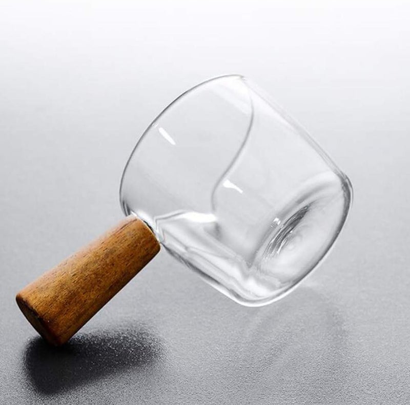 2Pcs Glass Sauce Dish With Handle Mini Creamer Jugs Milk Coffee Pitcher Seasoning Dish Appetizer Dish For Home Restaurant -Size S+L - Image 3