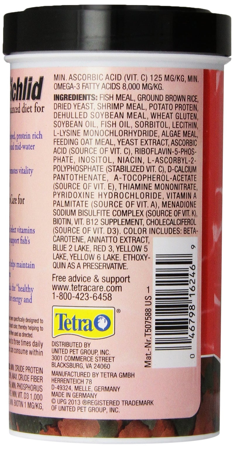 TetraCichlid Cichlid Flakes 2.82 oz, Fish Food, Clear Water Advanced Form - Image 2