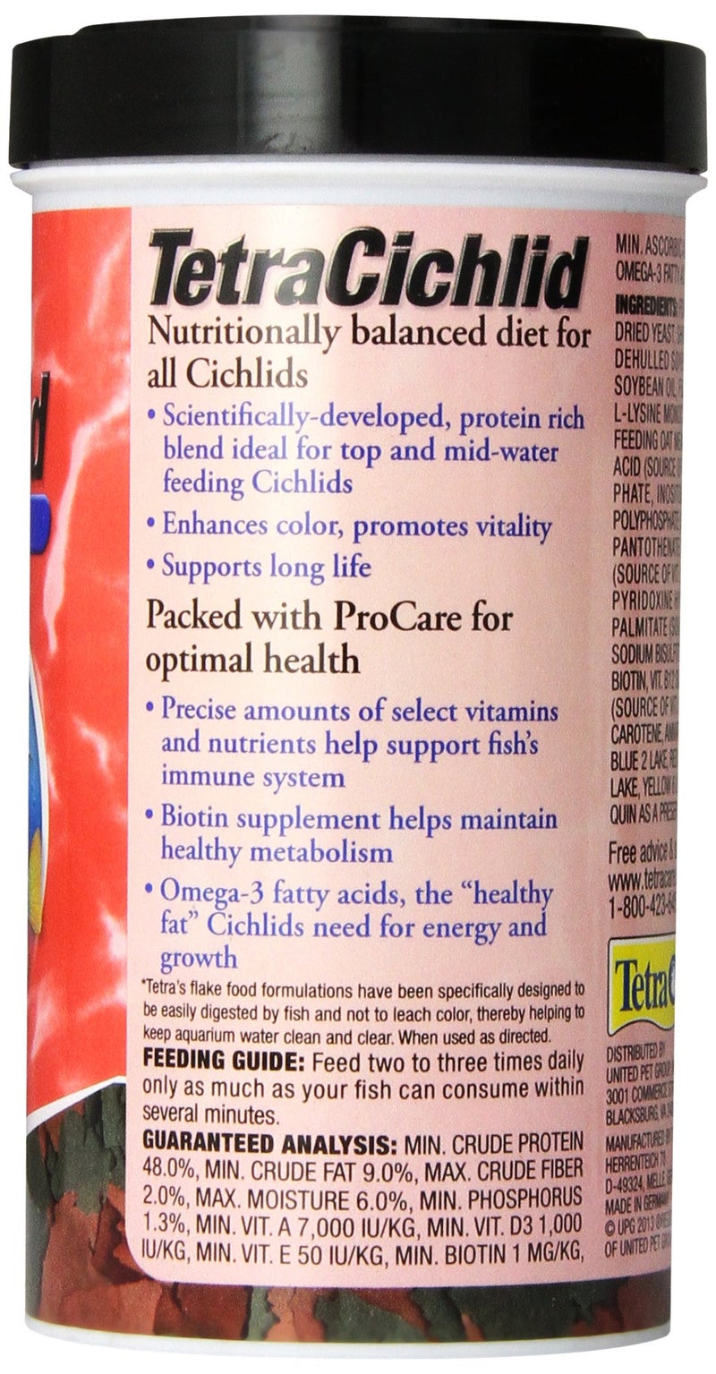 TetraCichlid Cichlid Flakes 2.82 oz, Fish Food, Clear Water Advanced Form - Image 3