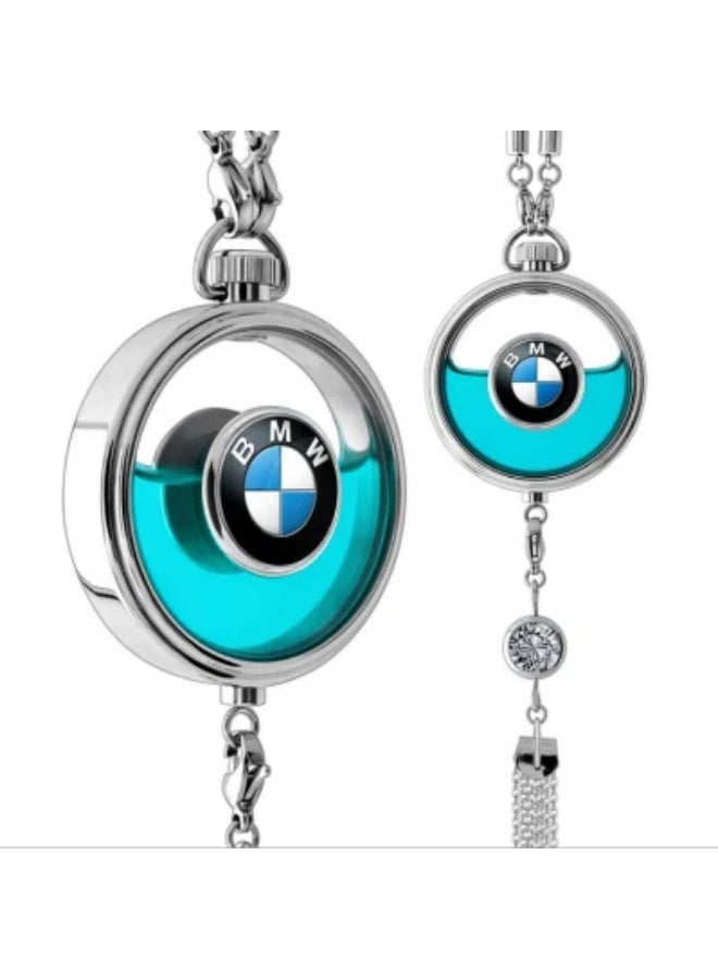 ACLIX Stainless Steel Car Pendant Air Freshener Holder with Crystal Charm – Refillable Aromatherapy Diffuser for Car Interiors - Image 1