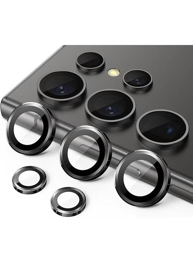 Samsung Galaxy S25 Ultra Camera Lens Protector, Individual Lens Protectors, Scratch-Resistant Ultra-Thin Tempered Glass with Aluminum Edging, Galaxy S25 Ultra Case Friendly, 1 Set, Black - Image 1