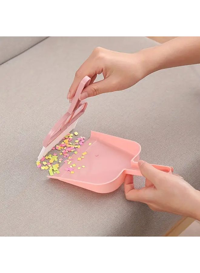 Blue Compact Broom And Dustpan For Desk Car Kitchen Home Office Use - Image 4