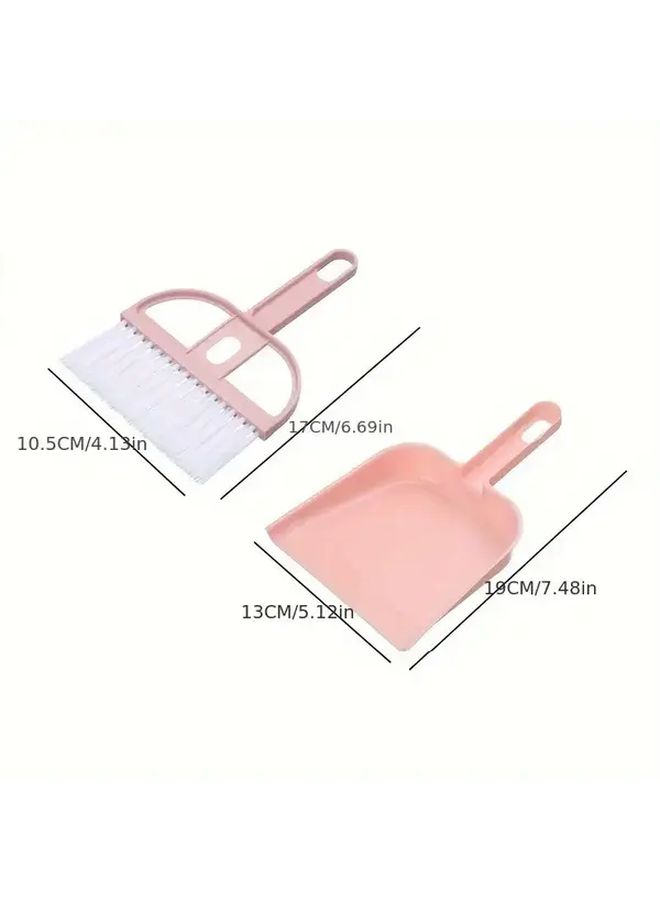 Blue Compact Broom And Dustpan For Desk Car Kitchen Home Office Use - Image 5