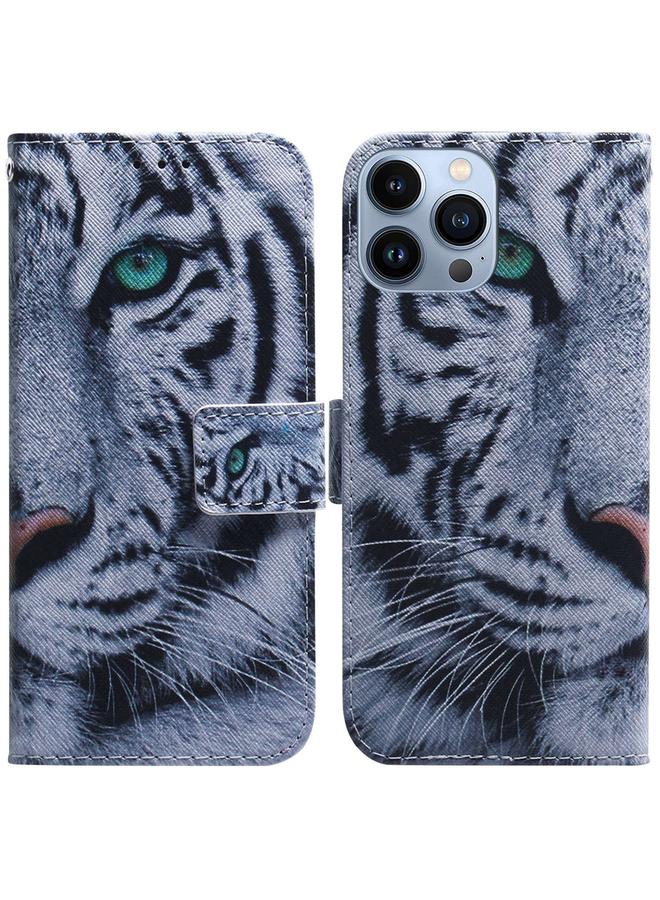 The Bros Case For iPhone 14 Pro Max Coloured Drawing Flip Leather Phone Case